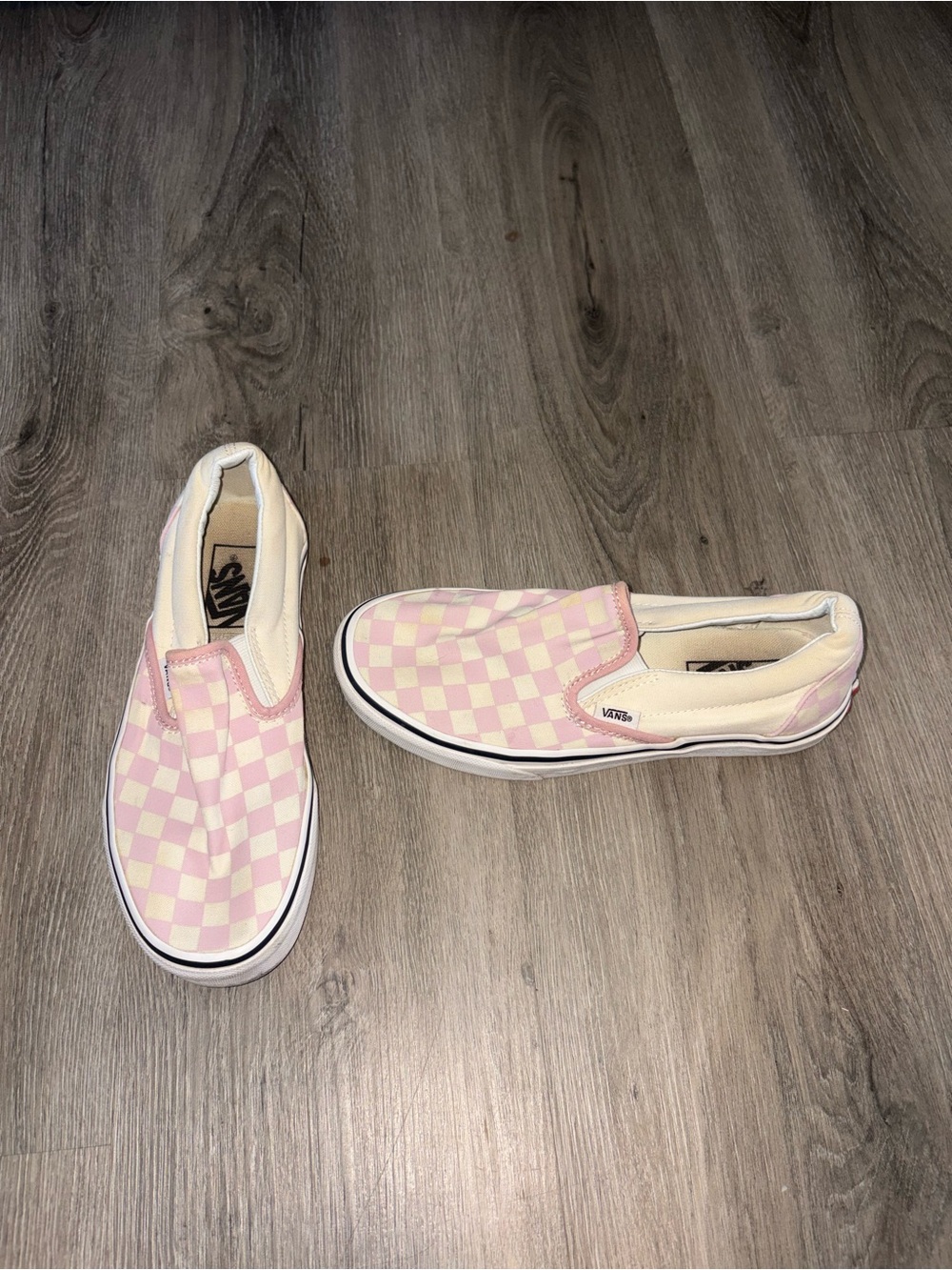 Vans | Pink Checkered Shoes